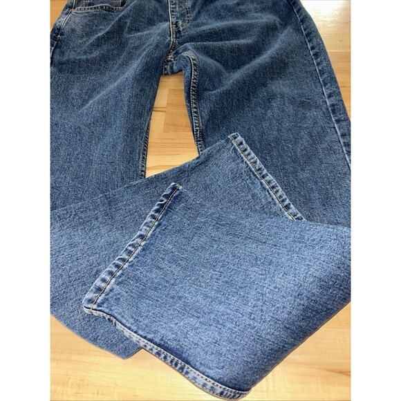 Levis 514 Jeans Mens 34x32 Blue Straight Fit Denim Medium Wash Casual - Picture 5 of 11